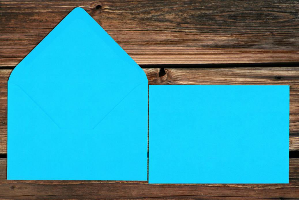 Briefhüllen 110x156 mm Nassklebend Ozeanblau 120 g/qm